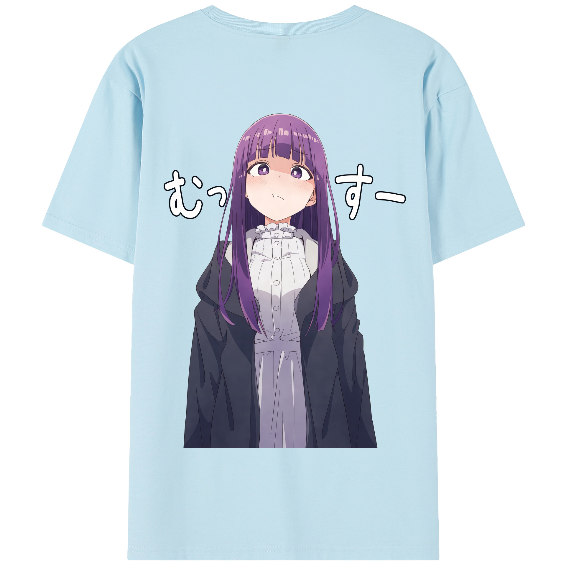 （画像用） 葬送のフリーレン Frieren 綿100％半袖Tシャツ（背面プリント）
